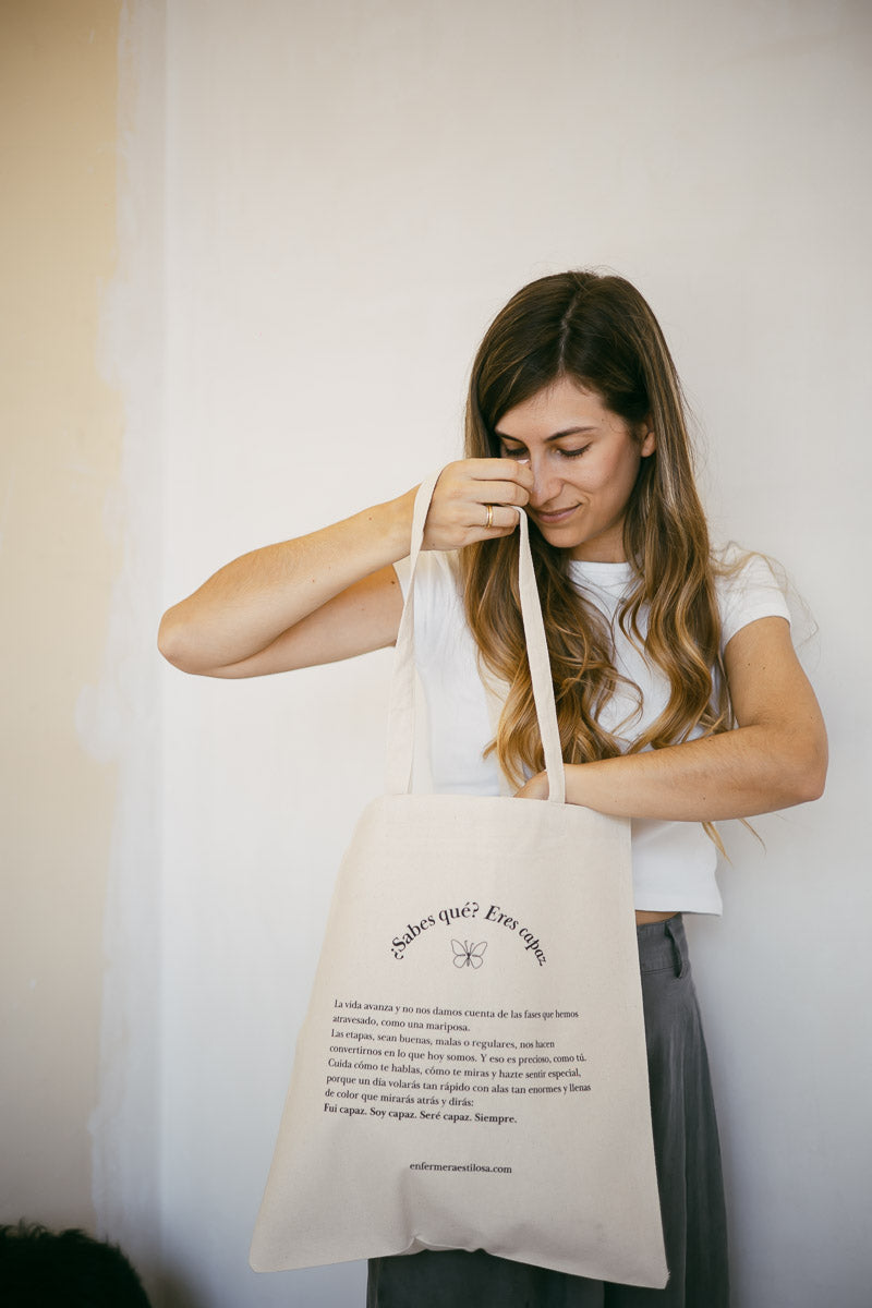 Tote bag · ¿Sabes qué? Eres capaz.