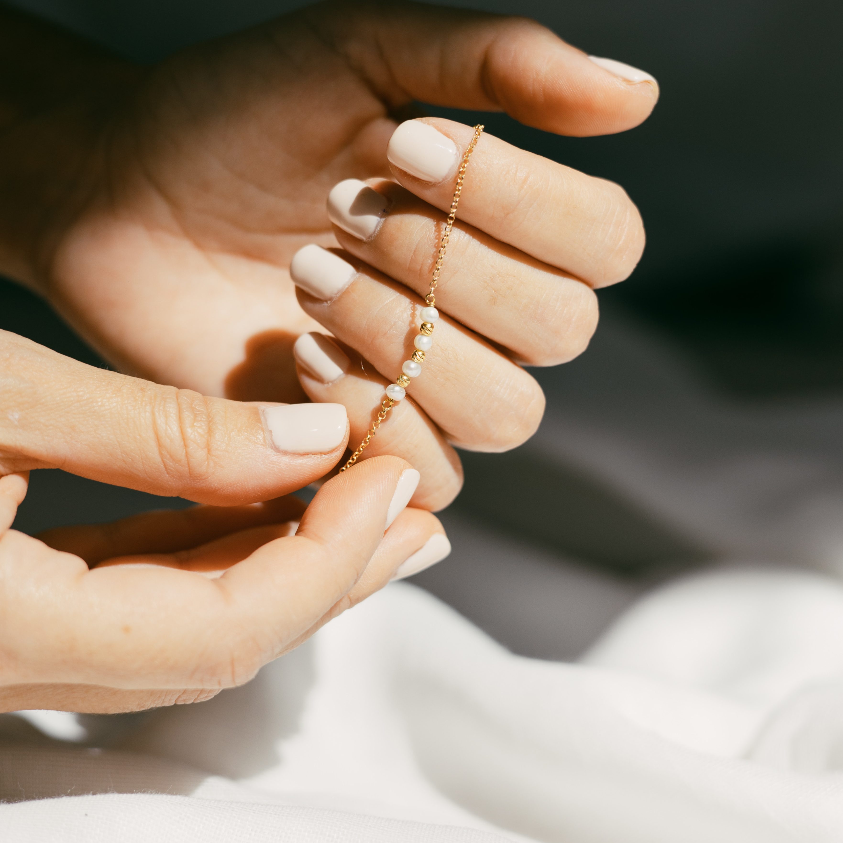 Joya Luz, pulsera Plata reciclada bañada en oro de 18 kt 