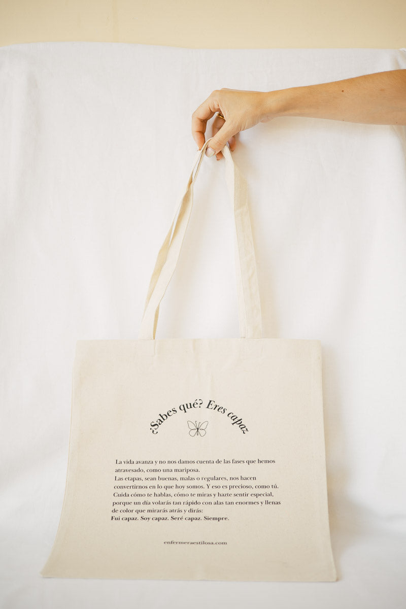 Tote bag · ¿Sabes qué? Eres capaz.