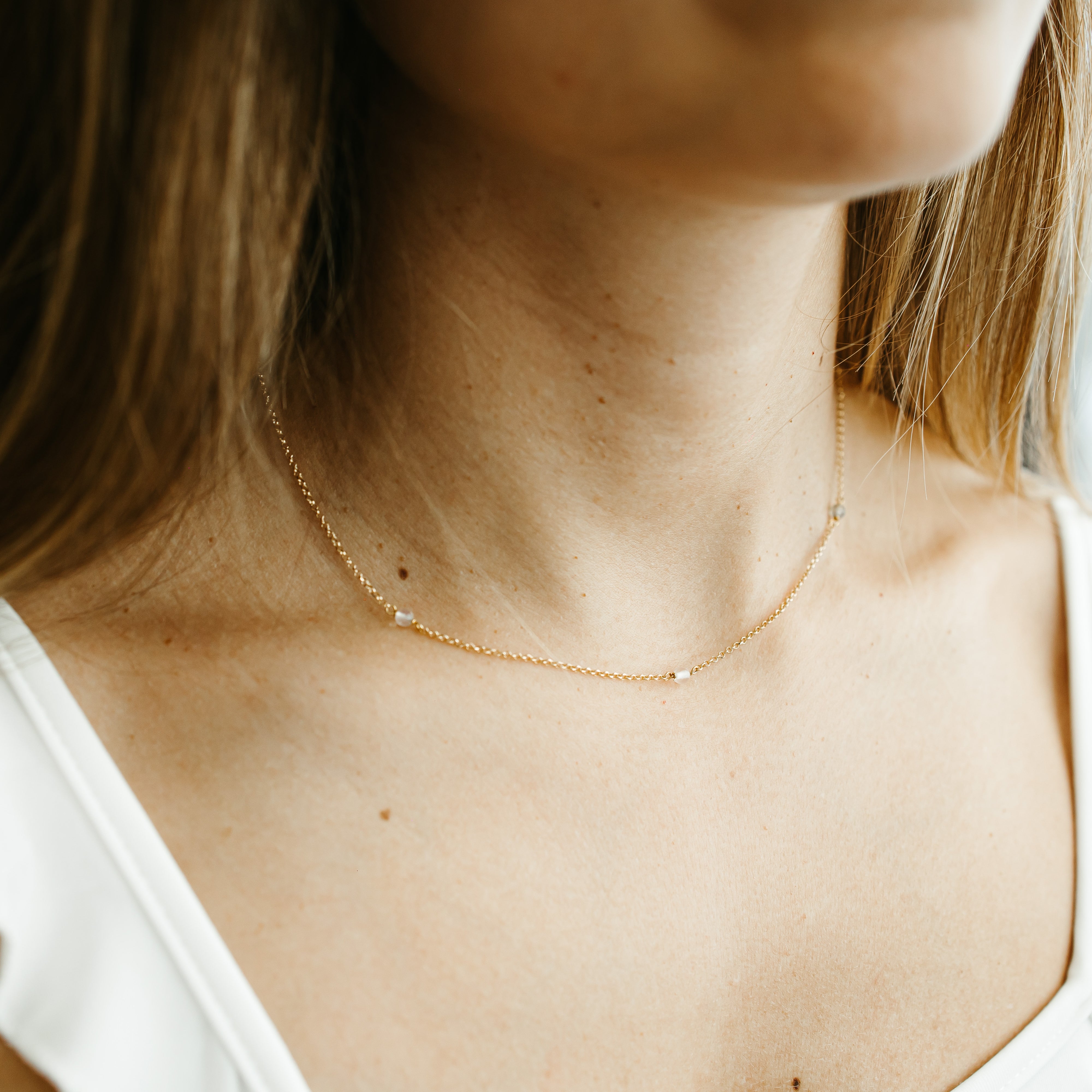 Collar Plata de ley 925 bañada en oro de 24kt 